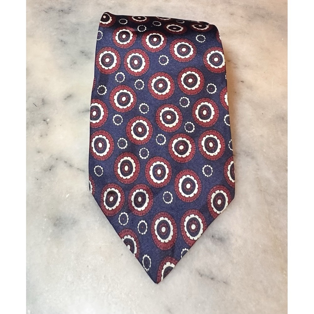 Hardy Amies London Vintage 100% Silk Geometric Tie - Picture 1 of 5
